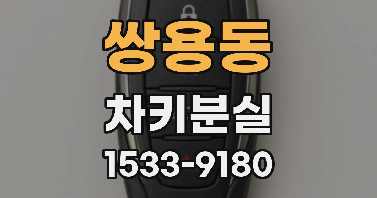쌍용동 차키분실