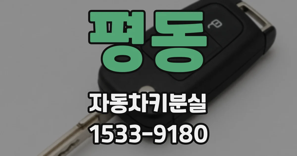 평동 자동차키분실