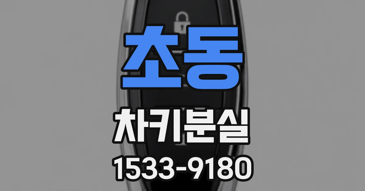 초동 차키분실