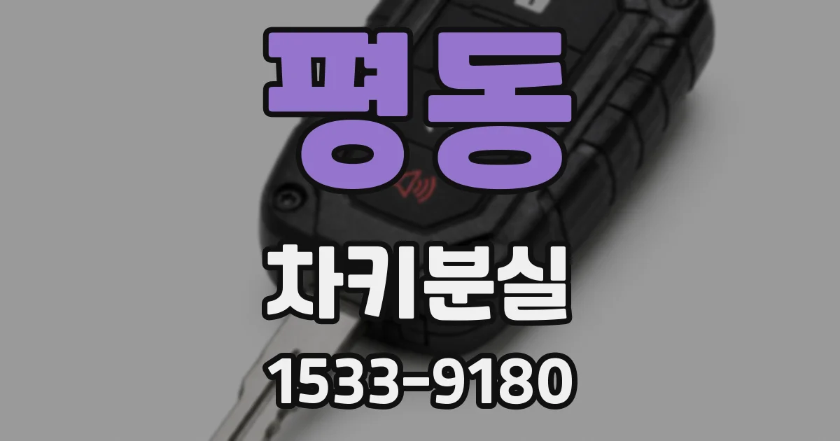 평동 차키분실