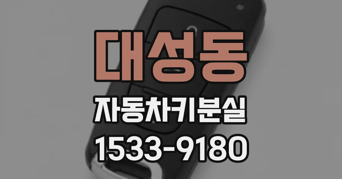 대성동 자동차키분실