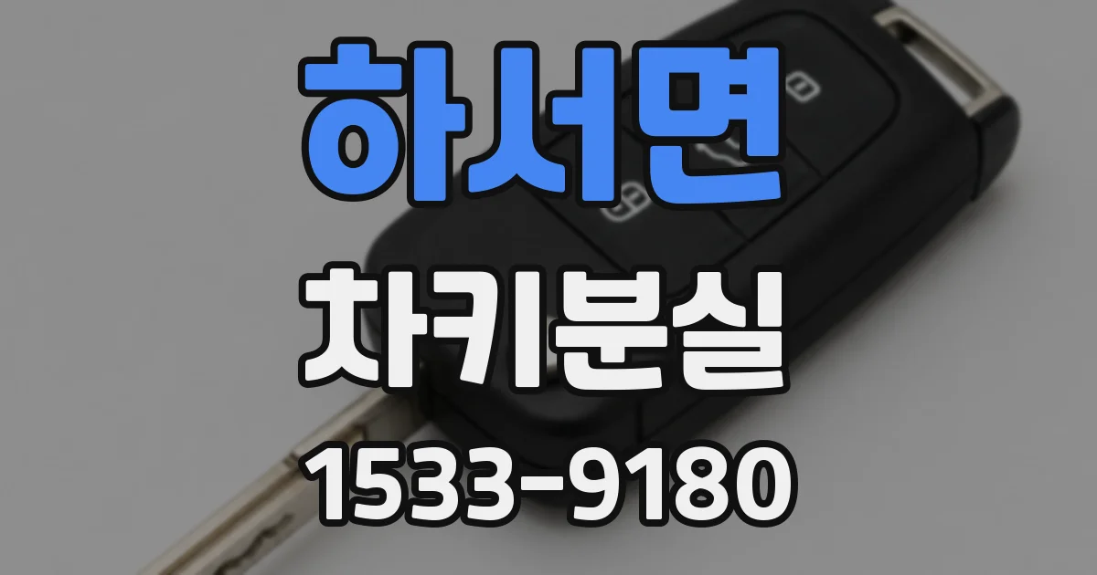 하서면 차키분실