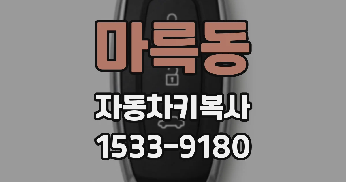 마륵동 자동차키복사