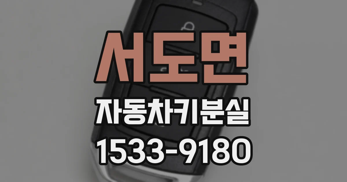 서도면 자동차키분실