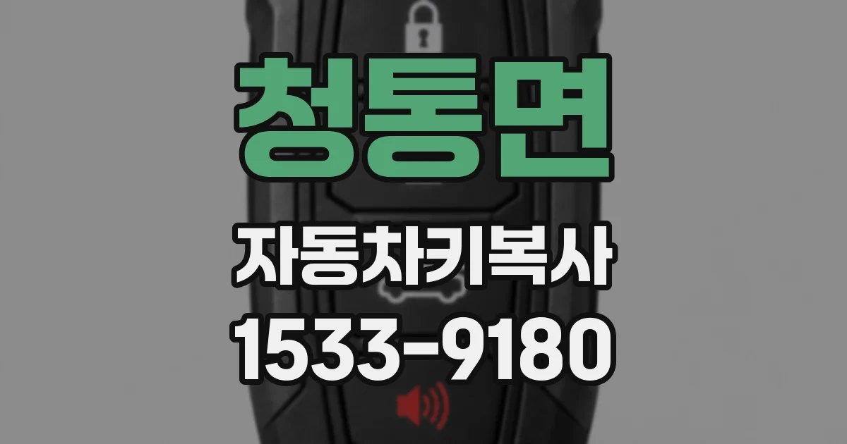 청통면 자동차키복사