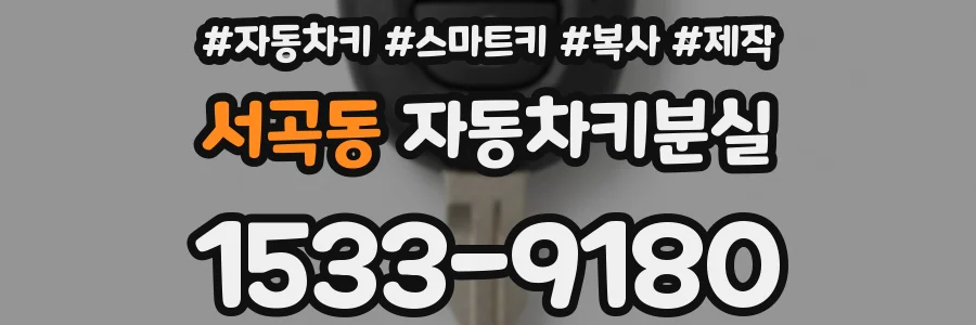 서곡동 자동차키분실