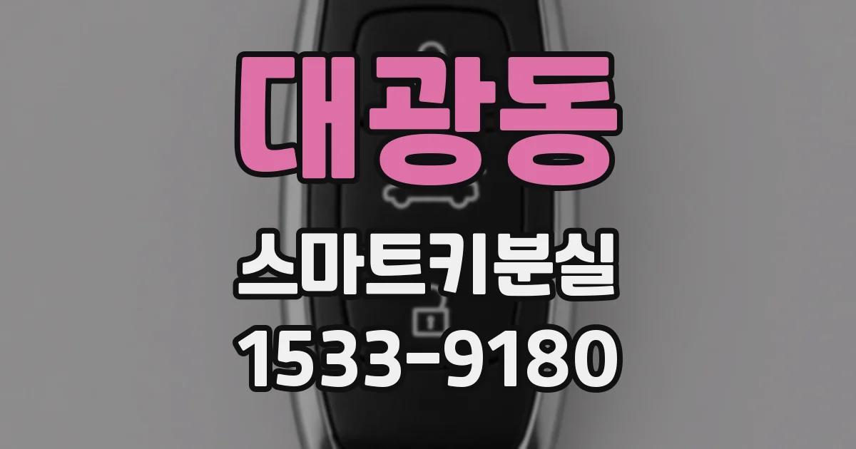 대광동 스마트키분실