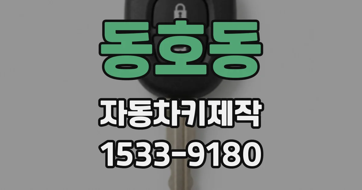 동호동 자동차키제작