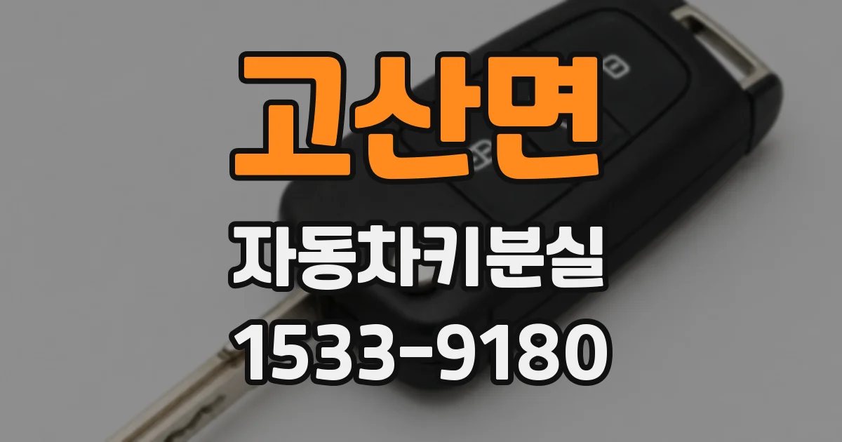 고산면 자동차키분실
