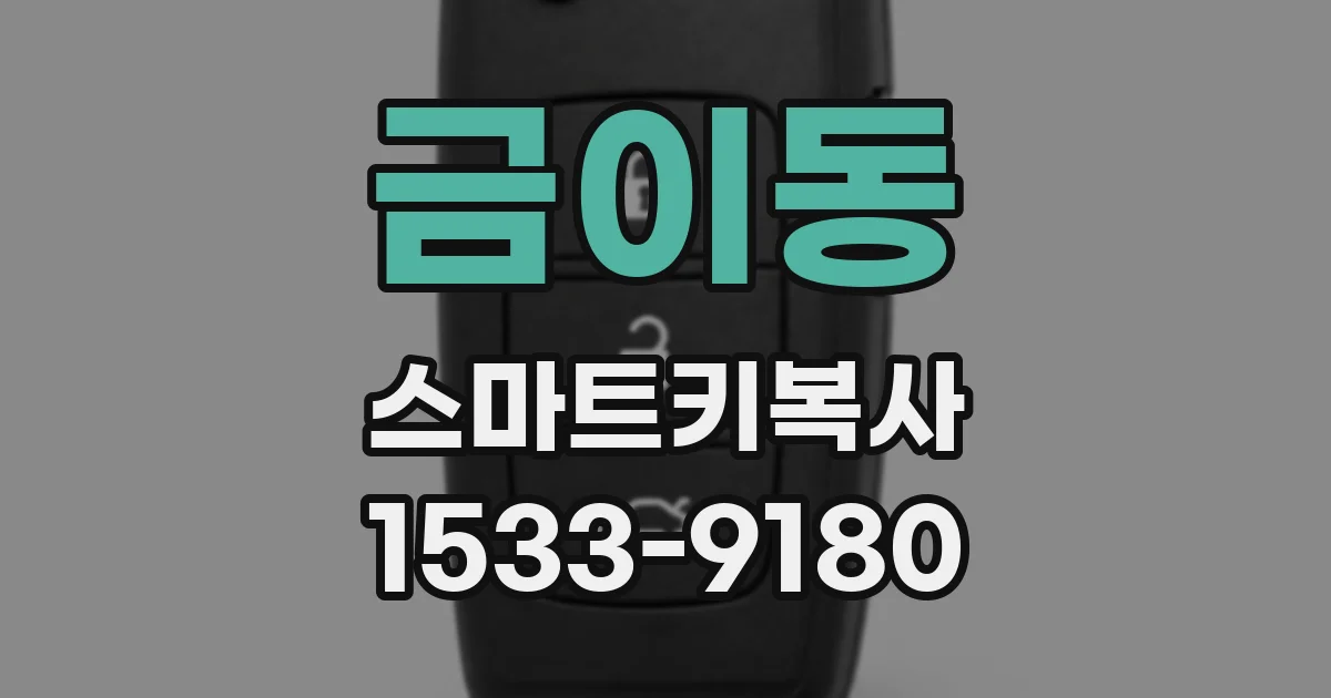 금이동 스마트키복사