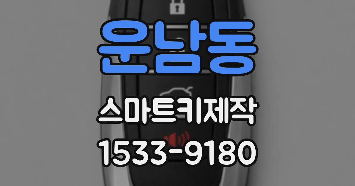 운남동 스마트키제작