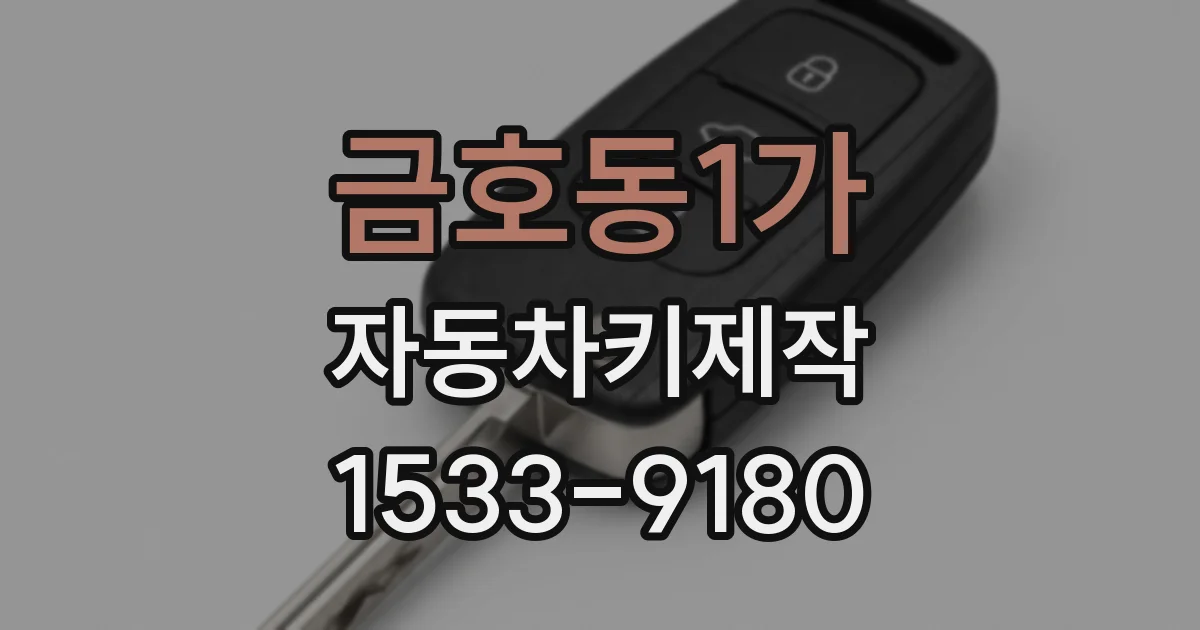 금호동1가 자동차키제작