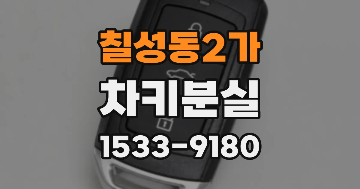 칠성동2가 차키분실