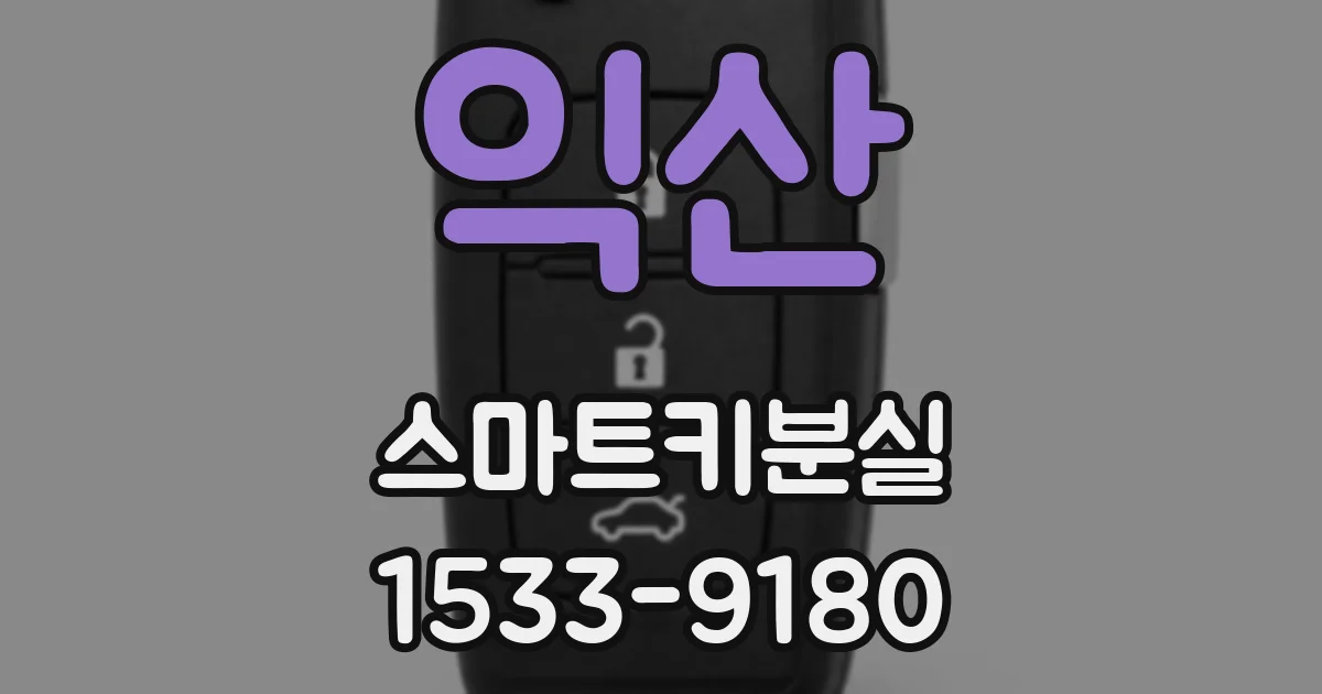 익산 스마트키분실