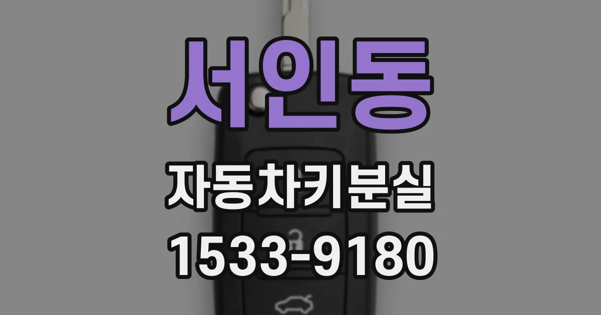 서인동 자동차키분실