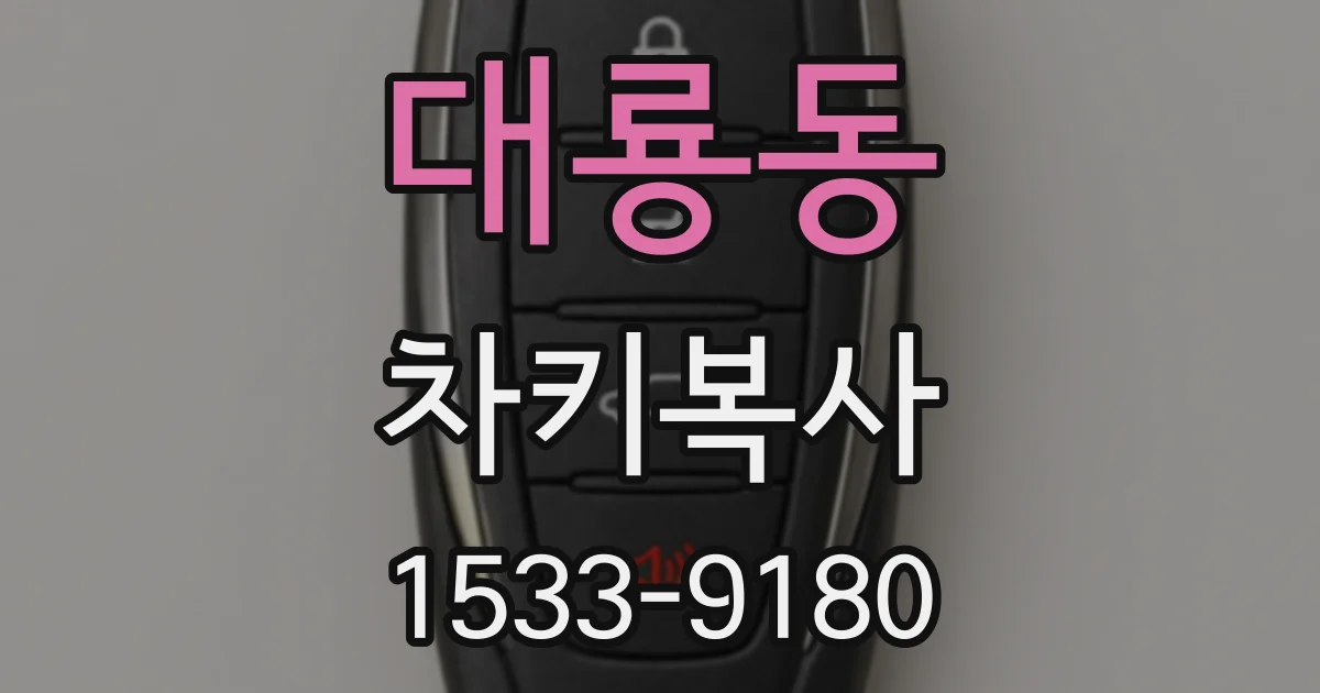 대룡동 차키복사