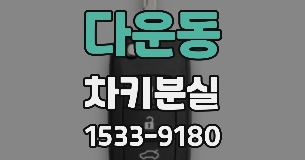 다운동 차키분실