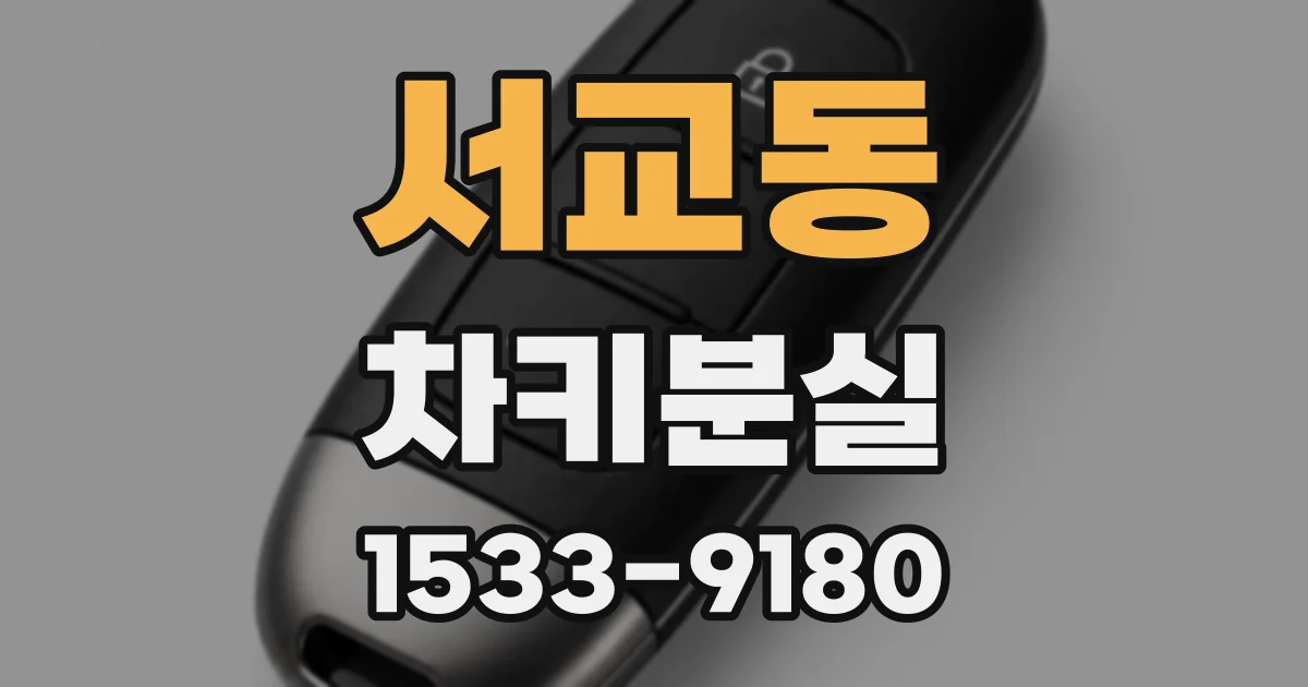 서교동 차키분실