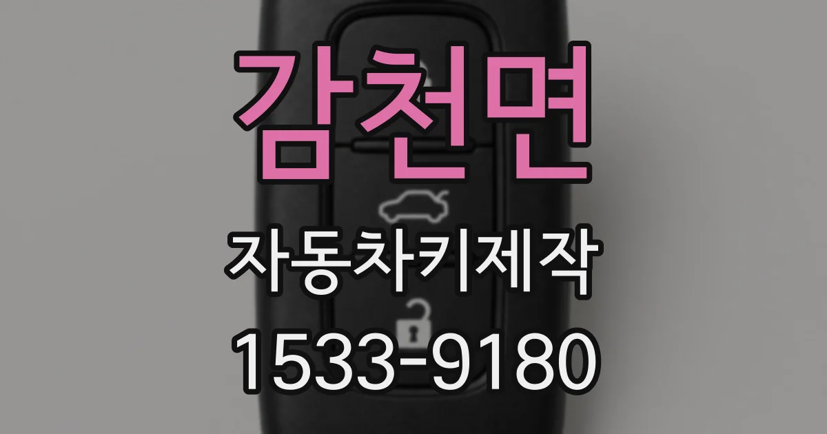 감천면 자동차키제작