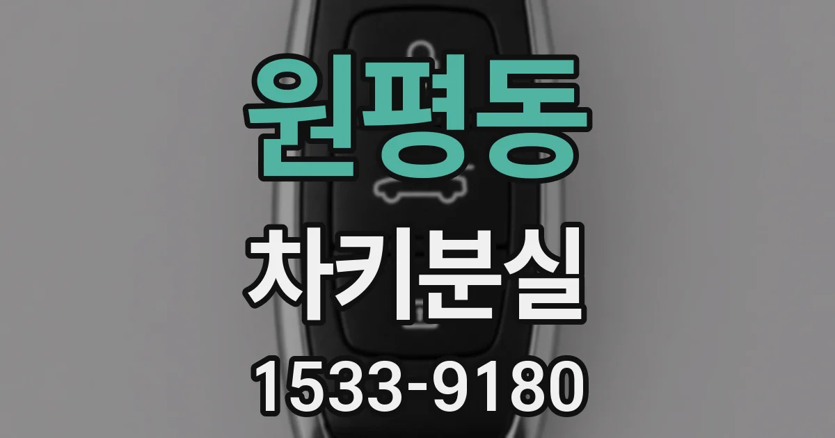 원평동 차키분실