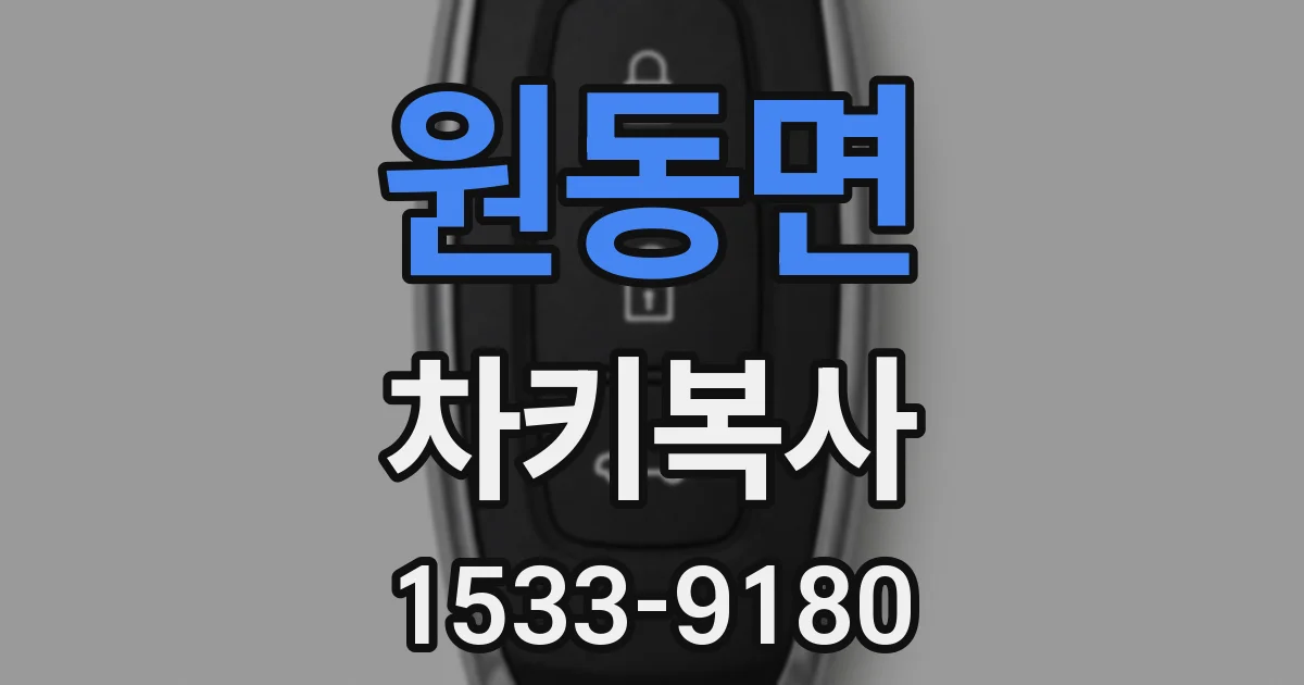 원동면 차키복사