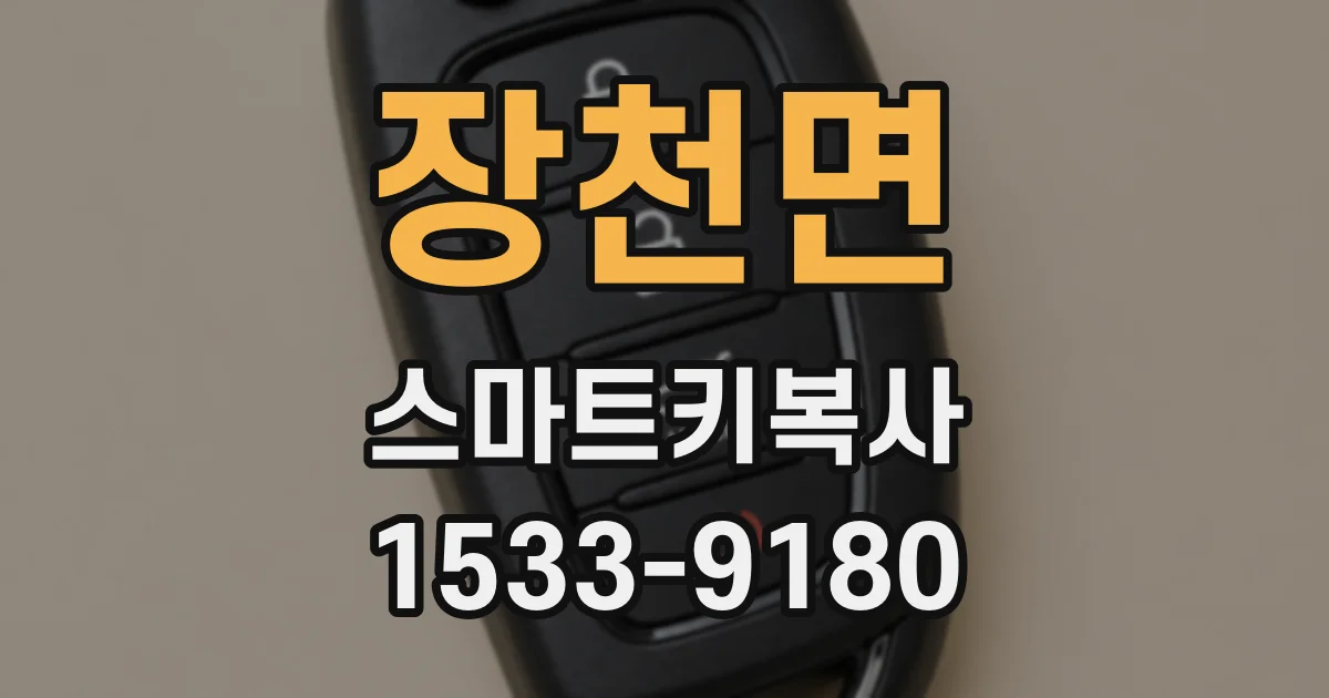 장천면 스마트키복사