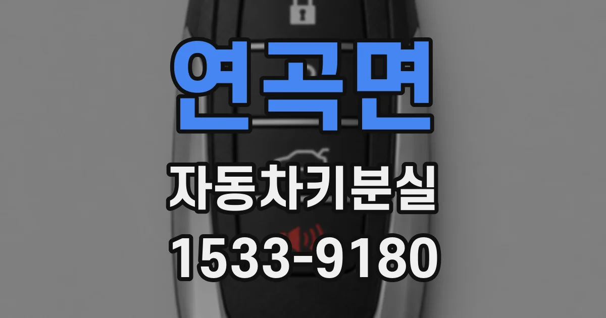 연곡면 자동차키분실