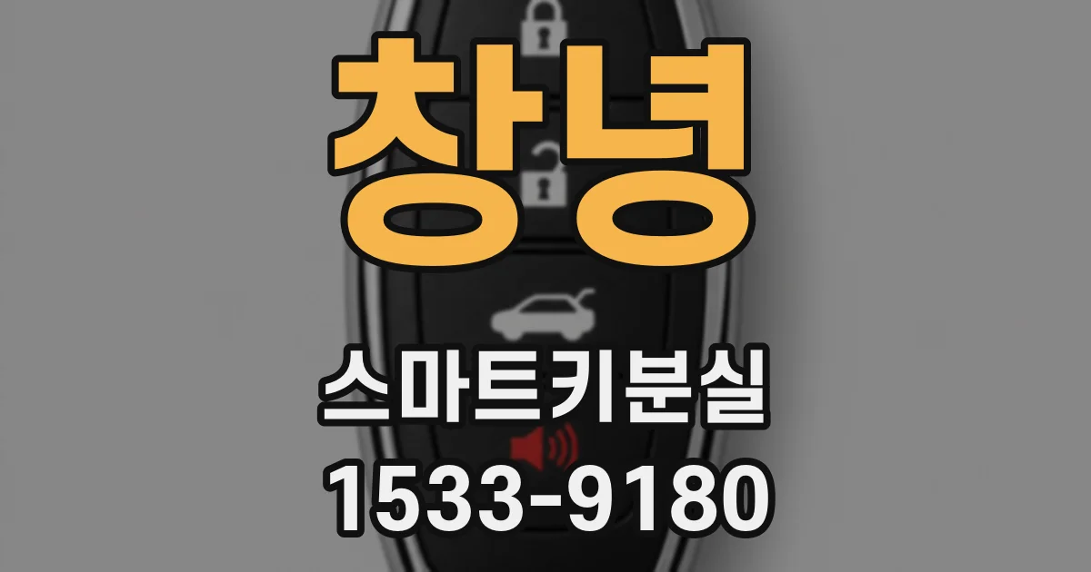 창녕 스마트키분실