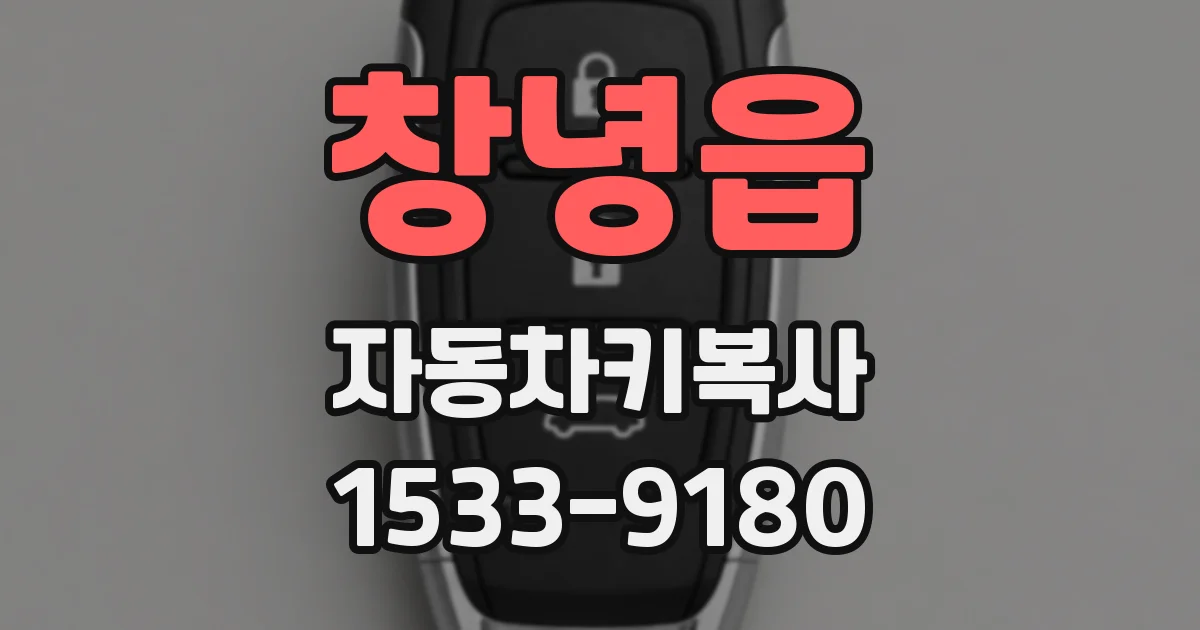 창녕읍 자동차키복사