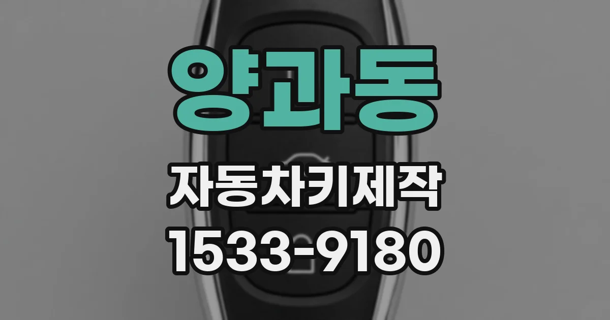 양과동 자동차키제작