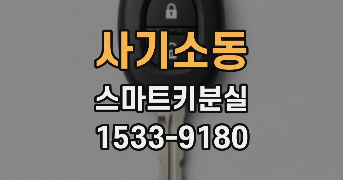 사기소동 스마트키분실