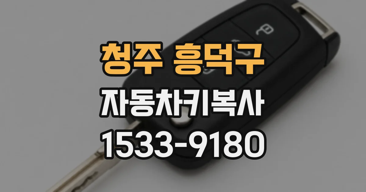 청주 흥덕구 자동차키복사