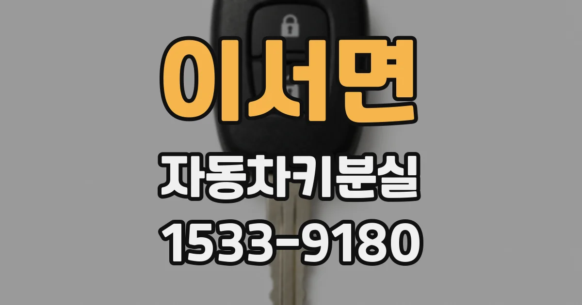 이서면 자동차키분실