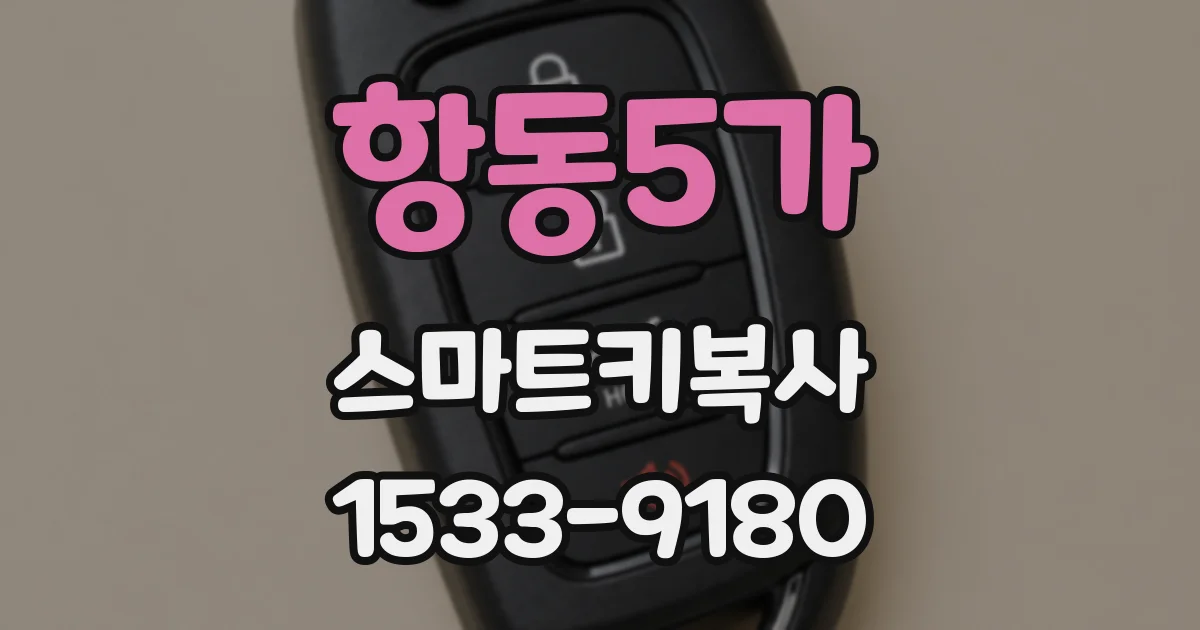 항동5가 스마트키복사