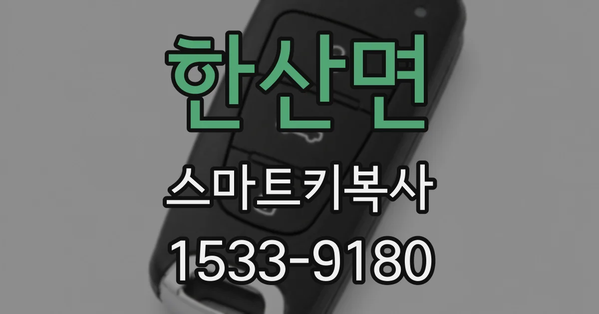 한산면 스마트키복사