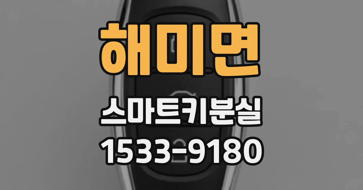 해미면 스마트키분실