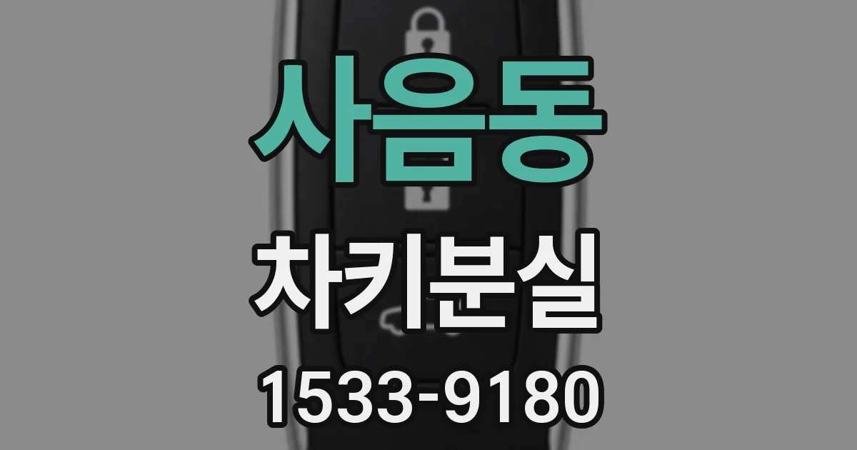 사음동 차키분실