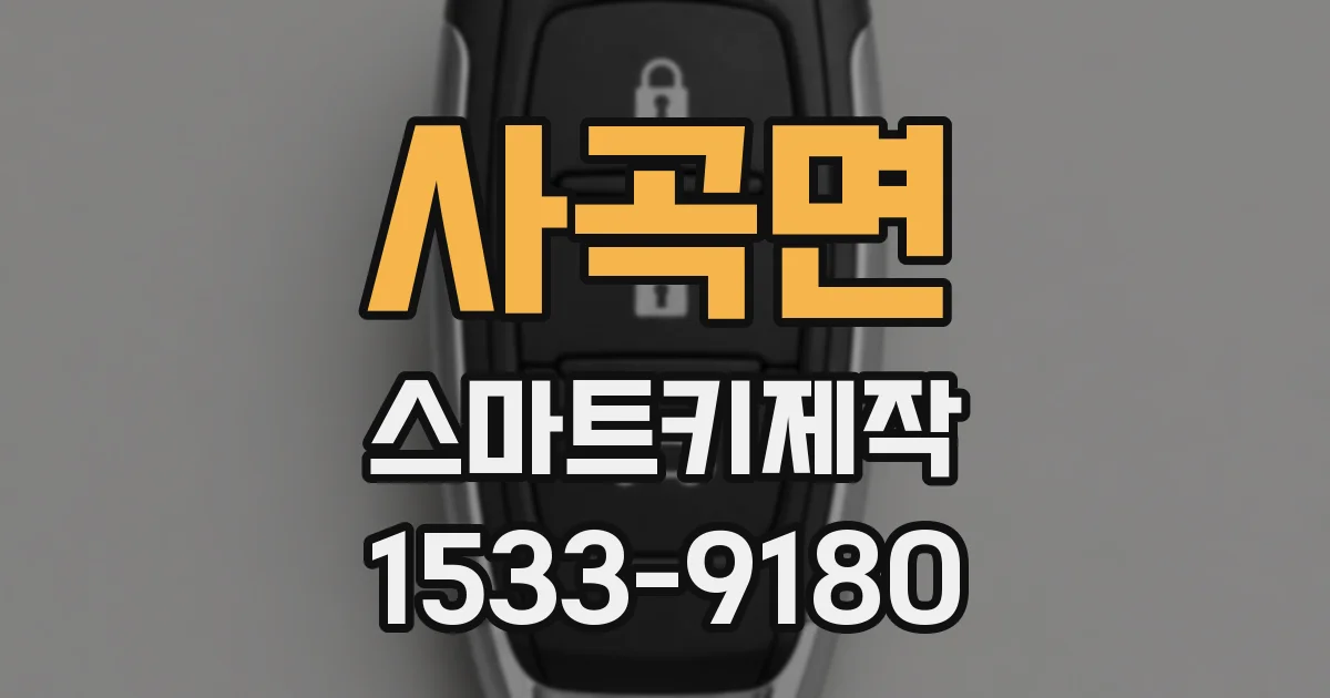 사곡면 스마트키제작