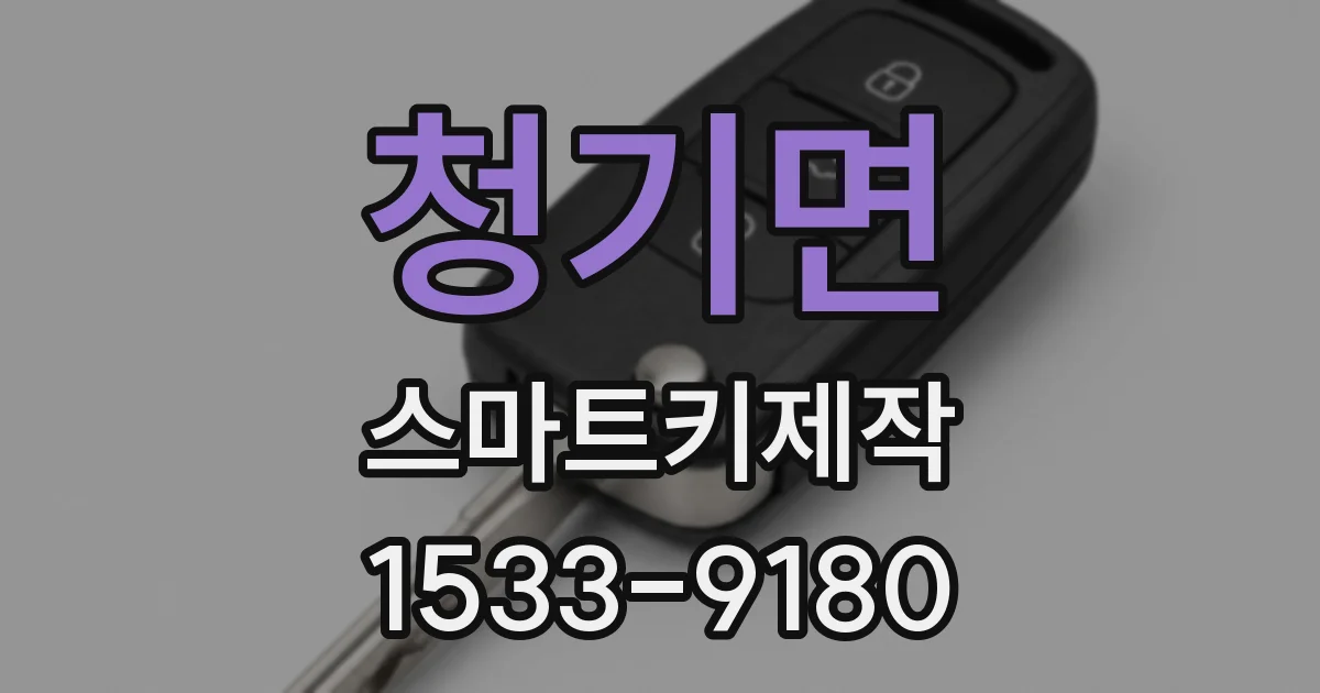 청기면 스마트키제작