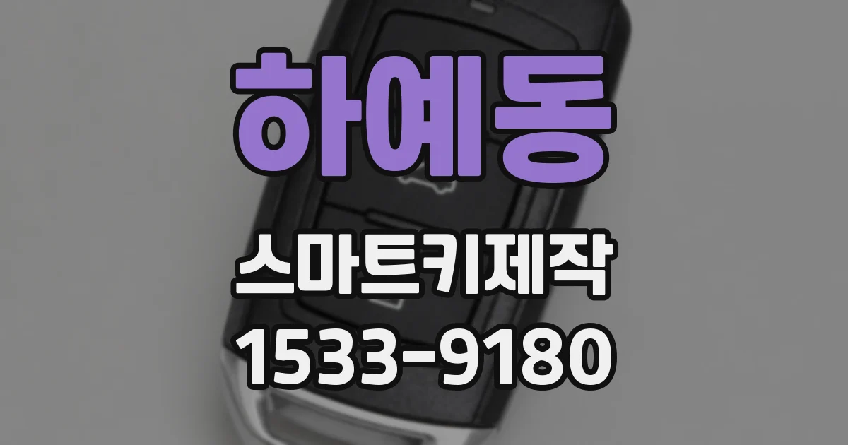 하예동 스마트키제작