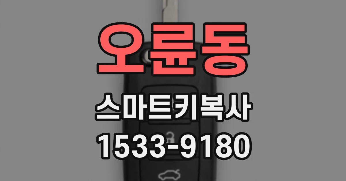오륜동 스마트키복사