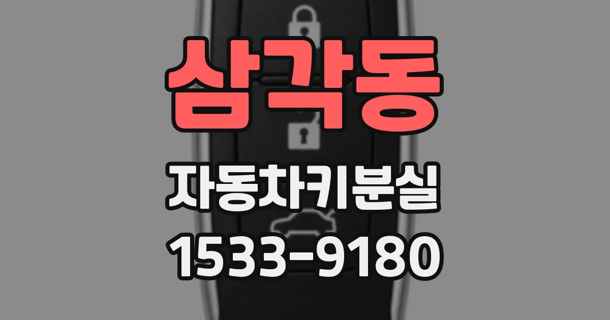 삼각동 자동차키분실