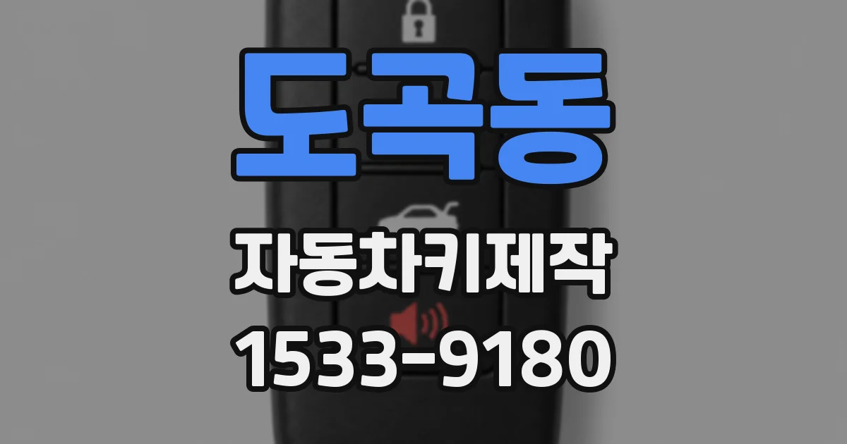 도곡동 자동차키제작
