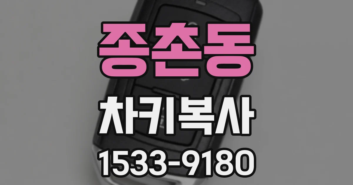 종촌동 차키복사