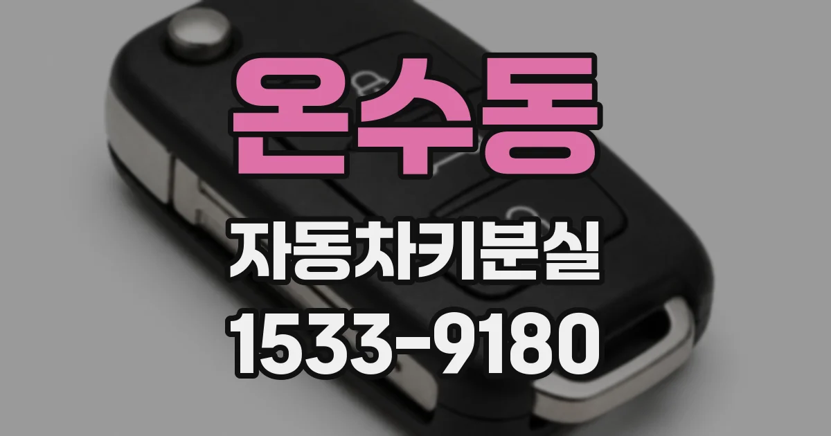 온수동 자동차키분실
