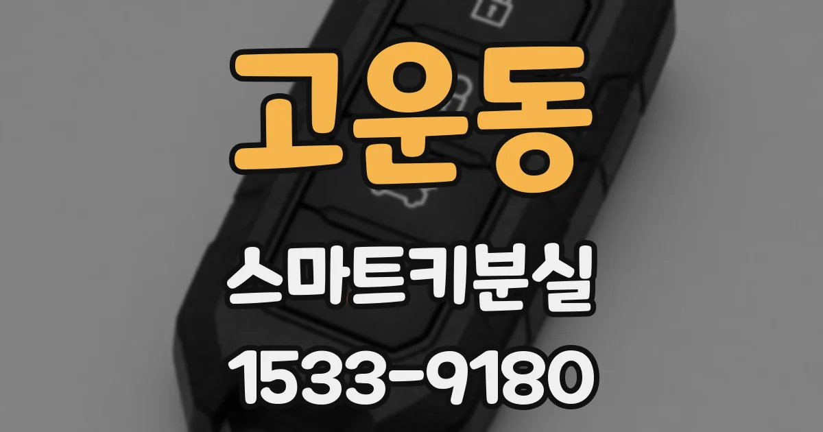 고운동 스마트키분실