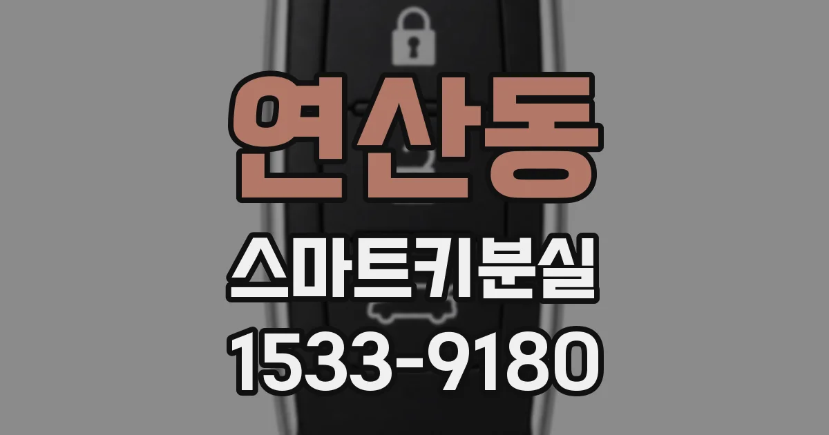 연산동 스마트키분실