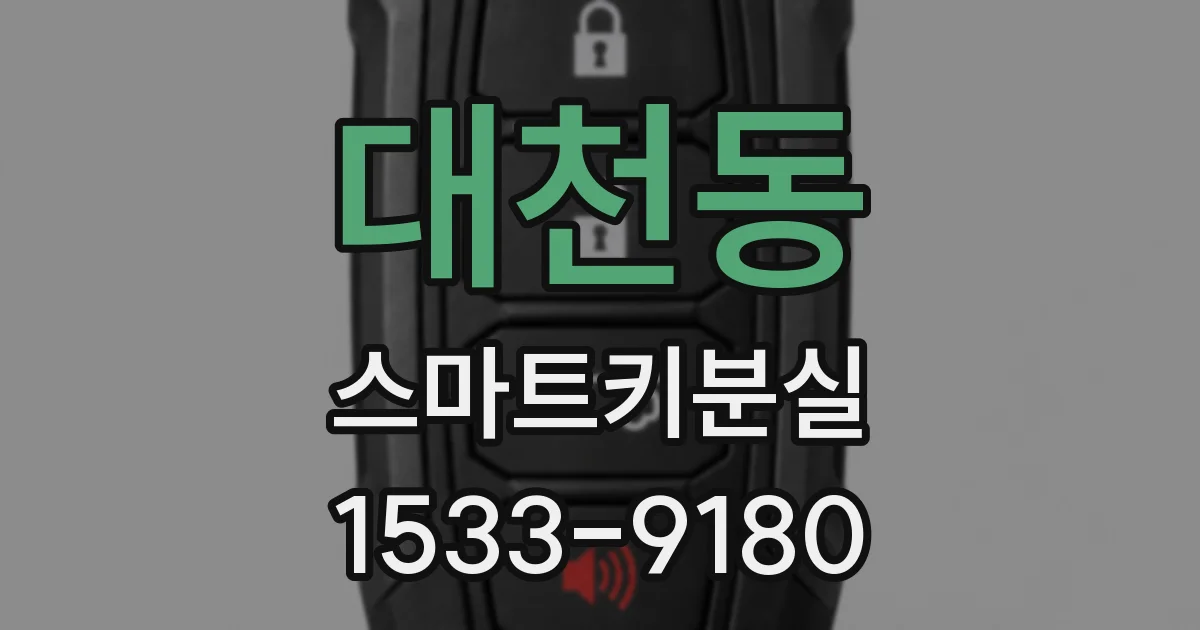 대천동 스마트키분실
