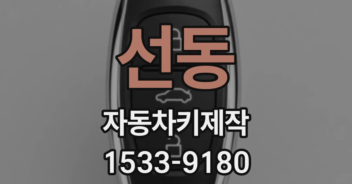 선동 자동차키제작