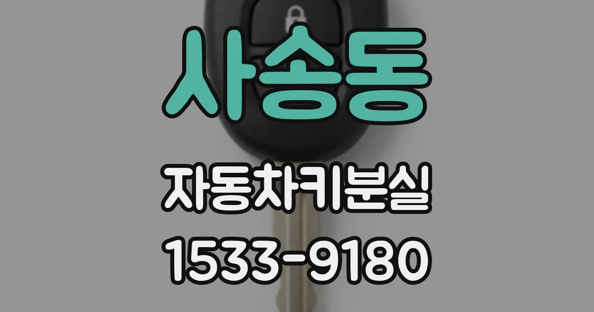 사송동 자동차키분실